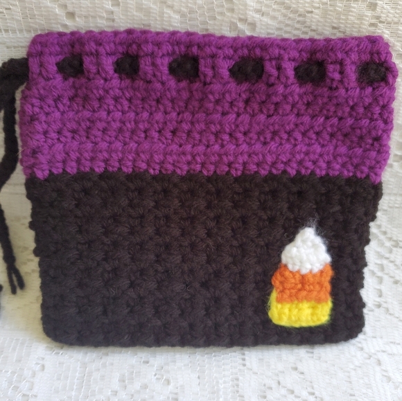 Candycorn Crocheted Halloween Costume‎ Bag​ - Picture 2 of 3